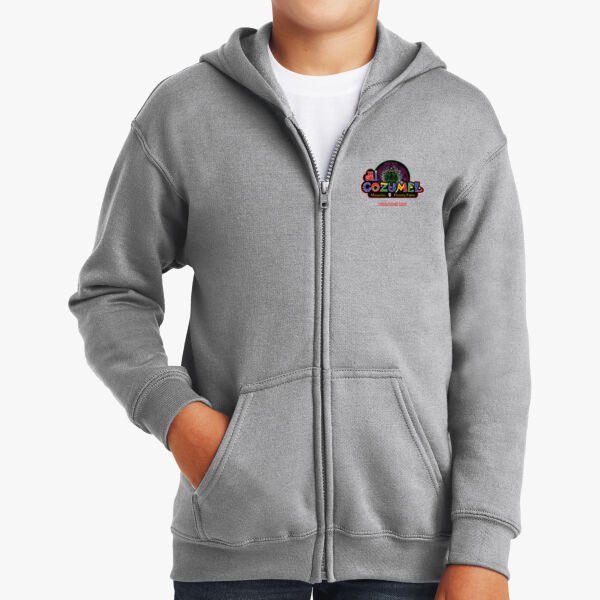 Youth Heavy Blend Full Zip Hooded Sweatshirt Thumbnail